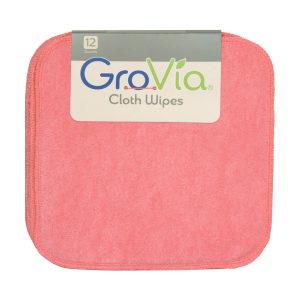 GroVia cloth wipes rose